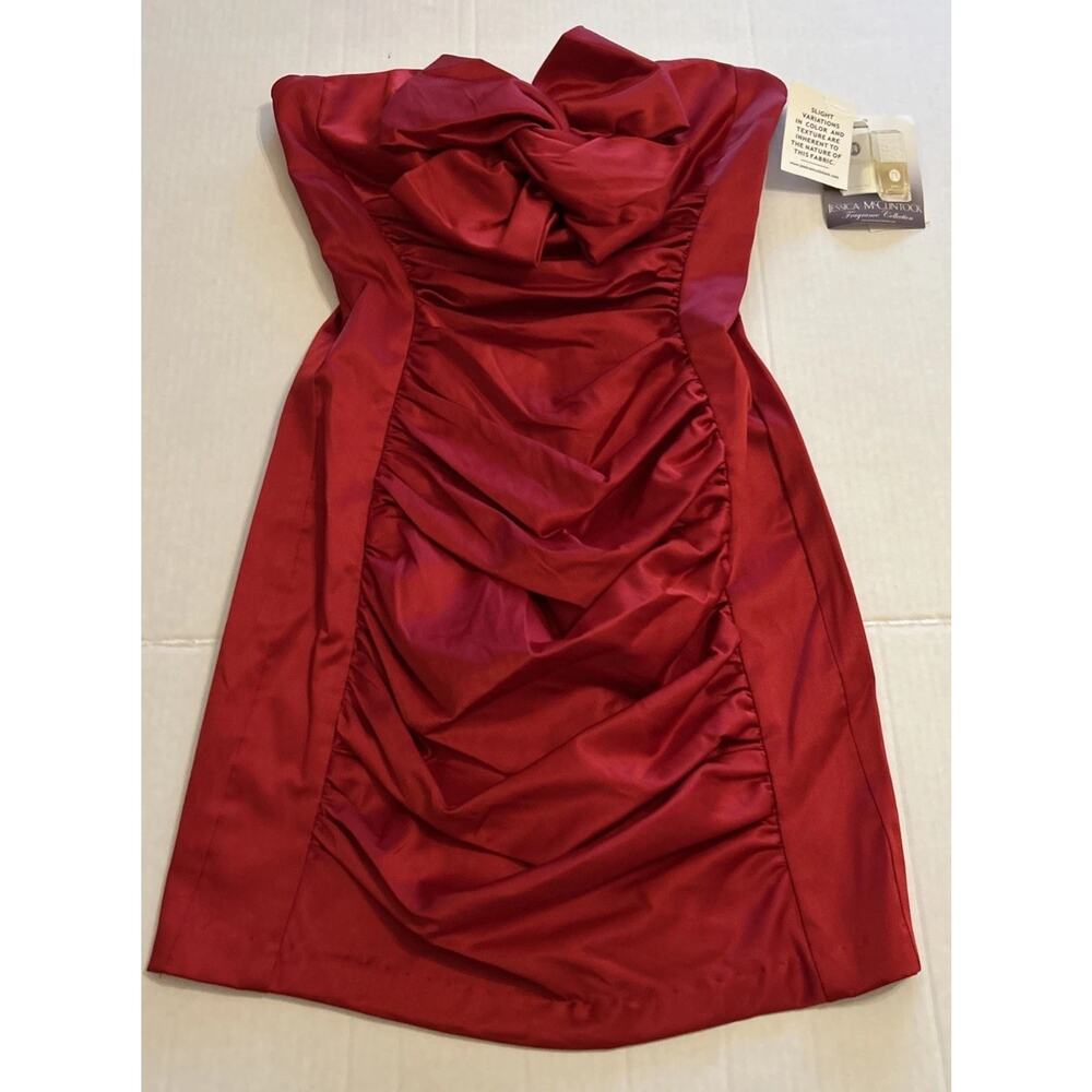 Vtg Gunne Sax by Jessica McClintock Red Dress Size 3 MINI Holiday Cocktail Party